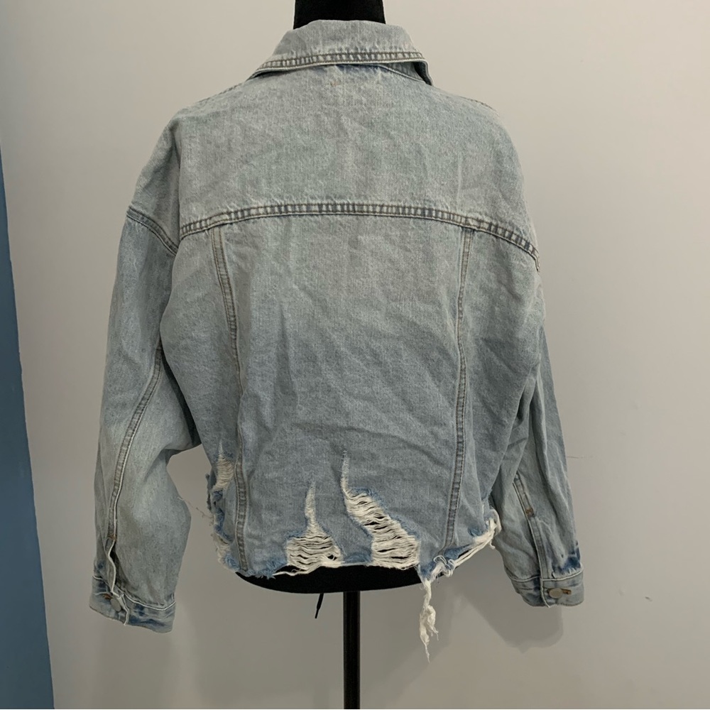 Jean Jacket- Distressed - Picture 2 of 3